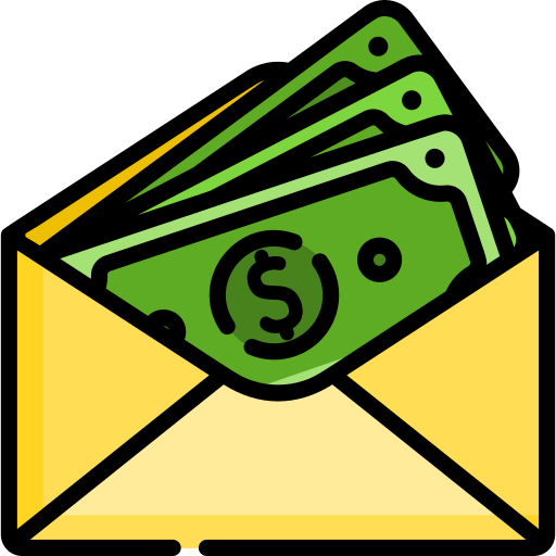Image of dollars in an envelope